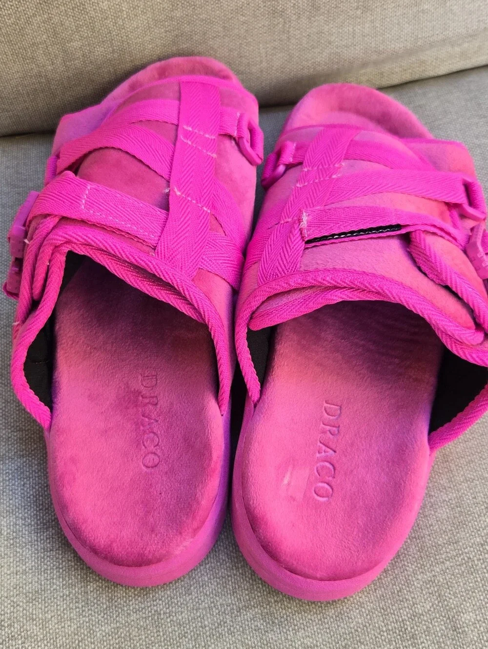 Draco Men's Pink Strappy Slide Sandals